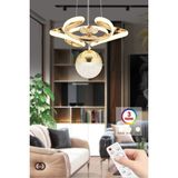 İstanbul Avize Dreon Gold 3 Renk Ledli Kristal Taşlı Lüx Avize