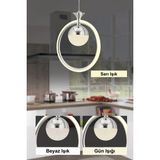 Istanbul Avize Işıl LED Üç Renk Gümüş Lüx Modern Ledli Avize