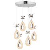 İstanbul Avize İstanbul Avize Hera Gümüş 6'lı Kumandalı 3 Renk Ledli Modern Led Avize