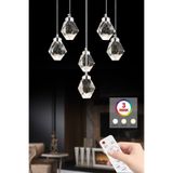 İstanbul Avize İstanbul Avize Kabarcıklı Liya 6'lı Gümüş Kumandalı 3 Renk Ledli Modern Led Avize