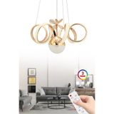 İstanbul Avize İstanbul Avize Simge Kumandalı Led Üç Renk Gold Lüx Modern Ledli Avize
