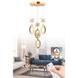 İstanbul Avize İstanbul Avize Zeus 4'lü Gold Kumandalı 3 Renk Ledli Modern Led Avize