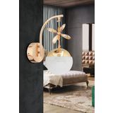 İstanbul Avize Kelebek Aplik Tekli Gold 3 Renk Ledli Modern Led Aplik