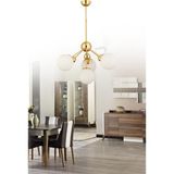 Istanbul Avize Larin 4'lü Gold Beyaz Glop Camlı Avize - Gold - Beyaz