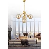 Istanbul Avize Larin 4'lü Gold Sarı Glop Camlı Avize - Gold Rose