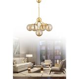 Istanbul Avize Larin 5'Li Gold Sari Glop Camli Avize