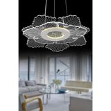 İstanbul Avize Lotus 45 cm Lüx Led Gümüş Kumandalı 3 Renk Modern Ledli Avize