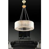 İstanbul Avize Lüx Elmas 45 cm Gold Kristal Taşlı Avize