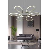 Istanbul Avize Megie Gümüş Ledli Lüx Modern Beyaz Power LED Avize