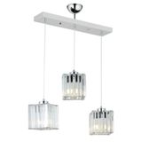 Istanbul Avize Sardunya 3'Lu Krom Kristal Tasli K-01 Avize