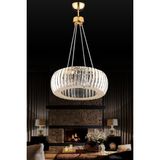 Istanbul Avize Venüs Gold 40 cm Kristal Taşlı Avize - Altın
