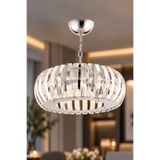 İstanbul Avize Venüs Gümüş 22 Cm T.tesisatlı Kristal Taşlı Avize