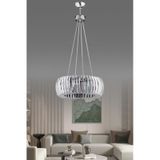 İstanbul Avize Venüs Gümüş 40 cm Kristal Taşlı Avize
