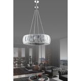 İstanbul Avize Venüs Gümüş 50 Cm Kristal Taşlı Avize
