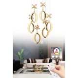 Istanbul Avize Zeus 6'lı Gold Kumandalı 3 Renk Ledli Modern LED Avize
