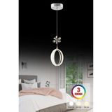 Istanbul Avize Zeus Tekli Gümüş 3 Renk Ledli Modern LED Avize