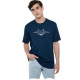 İstanbul Baskılı Lacivert Tişört Loose Fit/Bol Rahat Kesim 0611881-70490 Lacivert-70490 L
