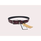 İstanbul Belt Çift Taraflı Döner Tokalı Hakiki Klasik Erkek Deri Kemer – 3,5 cm – Gümüş Ton Tokalı – Dayanıklı, Şık & Gerçek Deri – Renk & Boy Seçenekleri - 135 cm - Bordo - Siyah