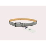 İstanbul Belt Erkek Hakiki Süet Deri Kemer – 3.5 CM – Gümüş Ton Tokalı, Dayanıklı, Şık & Gerçek Deriden Kemer - 105 cm - Gri