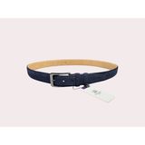 İstanbul Belt Erkek Hakiki Süet Deri Kemer – 3.5 CM – Gümüş Ton Tokalı, Dayanıklı, Şık & Gerçek Deriden Kemer - 105 cm - Lacivert