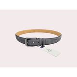 İstanbul Belt Erkek Hakiki Süet Deri Kemer – 3.5 CM – Gümüş Ton Tokalı, Dayanıklı, Şık & Gerçek Deriden Kemer - 135 cm - Koyu Gri