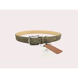 İstanbul Belt Erkek Hakiki Süet Deri Kemer – 4 CM – Gümüş Ton Tokalı, Dayanıklı, Şık & Gerçek Deriden Kemer - 110 cm - Yeşil