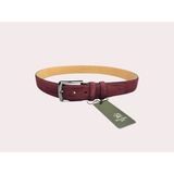 İstanbul Belt Erkek Hakiki Süet Deri Kemer – 4 CM – Gümüş Ton Tokalı, Dayanıklı, Şık & Gerçek Deriden Kemer - 115 cm - Bordo