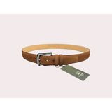 İstanbul Belt Erkek Hakiki Süet Deri Kemer – 4 CM – Gümüş Ton Tokalı, Dayanıklı, Şık & Gerçek Deriden Kemer - 125 cm - Taba
