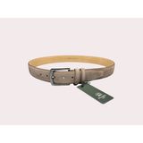 İstanbul Belt Erkek Hakiki Süet Deri Kemer – 4 CM – Gümüş Ton Tokalı, Dayanıklı, Şık & Gerçek Deriden Kemer - 125 cm - Vizon