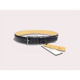 İstanbul Belt Hakiki Deri Erkek Kemer – 3.5 cm – Örgü Desenli Klasik Model - 120 cm - Siyah