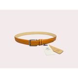 İstanbul Belt Hakiki Klasik Deri Erkek Kemer – 3 cm – Gümüş Ton Tokalı – Dayanıklı & Gerçek Deriden Kemer, Renk & Boy Seçenekleri - 105 cm - Taba