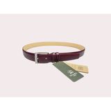 İstanbul Belt Hakiki Klasik Deri Erkek Kemer – 3 cm – Gümüş Ton Tokalı – Dayanıklı & Gerçek Deriden Kemer, Renk & Boy Seçenekleri - 110 cm - Bordo