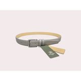 İstanbul Belt Hakiki Klasik Deri Erkek Kemer – 3 cm – Gümüş Ton Tokalı – Dayanıklı & Gerçek Deriden Kemer, Renk & Boy Seçenekleri - 110 cm - Gri