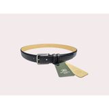 İstanbul Belt Hakiki Klasik Deri Erkek Kemer – 3 cm – Gümüş Ton Tokalı – Dayanıklı & Gerçek Deriden Kemer, Renk & Boy Seçenekleri - 115 cm - Siyah