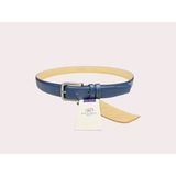 İstanbul Belt Hakiki Klasik Deri Erkek Kemer – 3 cm – Gümüş Ton Tokalı – Dayanıklı & Gerçek Deriden Kemer, Renk & Boy Seçenekleri - 120 cm - Lacivert