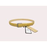 İstanbul Belt Hakiki Klasik Deri Erkek Kemer – 3 cm – Gümüş Ton Tokalı – Dayanıklı & Gerçek Deriden Kemer, Renk & Boy Seçenekleri - 125 cm - Safran