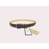 İstanbul Belt Hakiki Klasik Deri Erkek Kemer – 3 cm – Gümüş Ton Tokalı – Dayanıklı & Gerçek Deriden Kemer, Renk & Boy Seçenekleri - 130 cm - Kahverengi