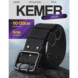İstanbul Belt Ithal Taktik Kemer – 125 cm – Metal Tokalı –askeri /spor ve Outdoor Için - Siyah