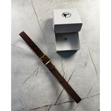 İstanbul Belt Süet Kadın Deri Kemer – 3 cm – Altın Ton Tokalı, Dayanıklı, Şık & Gerçek Deriden Kemer - 110 cm - Kahverengi