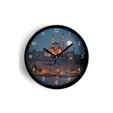 İstanbul Boğazı Ve Cami Manzaralı Modern Duvar Saati - 25cm - Önü Camlı Siyah Kasa, JH0529S25SKP