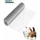 İstanbul Çit Metal Istanbul Çit Metal Galvaniz Kümes Teli 3 Inç 75 mm Göz 1,40 mm Tel 2,30 mm Gergi Teli 200 cm x 20 M Altıgen Örgülü Tel
