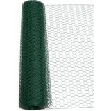 İstanbul Çit Metal Istanbul Çit Metal Pvc Altıgen Örgülü Kümes Teli 2 1/4 Inç 55 mm Göz 2,50 mm Tel 3,00 mm Gergi Teli Yeşil 120 cm x 20 M Petek Tel