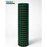 İstanbul Çit Metal Istanbul Çit Metal Pvc Puntalı Tel 0,70 mm 12 x 12 mm Göz 100 cm x 10 M Yeşil Galvaniz Kaynaklı Kafes Teli Kümes Bahçe Koruma Teli