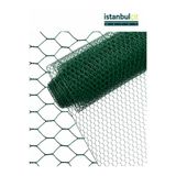 İSTANBUL ÇİT METAL Yeşil PVC Kaplı Altıgen Örgülü Kümes Teli 120 cm × 20 m – 0,70 mm Tel, 3/4 İnç 19 mm Göz Aralığı, Bahçe ve Tavuk Teli
