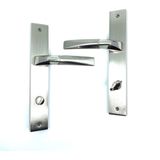 Istanbul Door Handles Kristal Aynalı Nikel Saten Kapı Kolu (Wc Sağ)