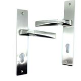 Istanbul Door Handles Kristal Aynalı Nikel Saten Kapı Kolu Yale