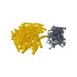 İstanbul e-Hırdavat 8 mm Roket Dübeli 5X50 mm Vidası Dübel Vida Seti 100 Adet - 5 x 50 mm