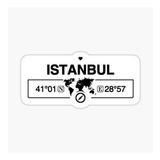 İstanbul Gps Harita Sticker Oto Araba Yapıştırma 17CM yazı 232