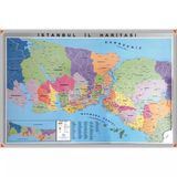 İstanbul Haritası (Alüminyum Çerçeve)