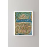 İstanbul Haritası - Beyaz Çerçeve, Beyaz, 50 x 70, 23450000004820